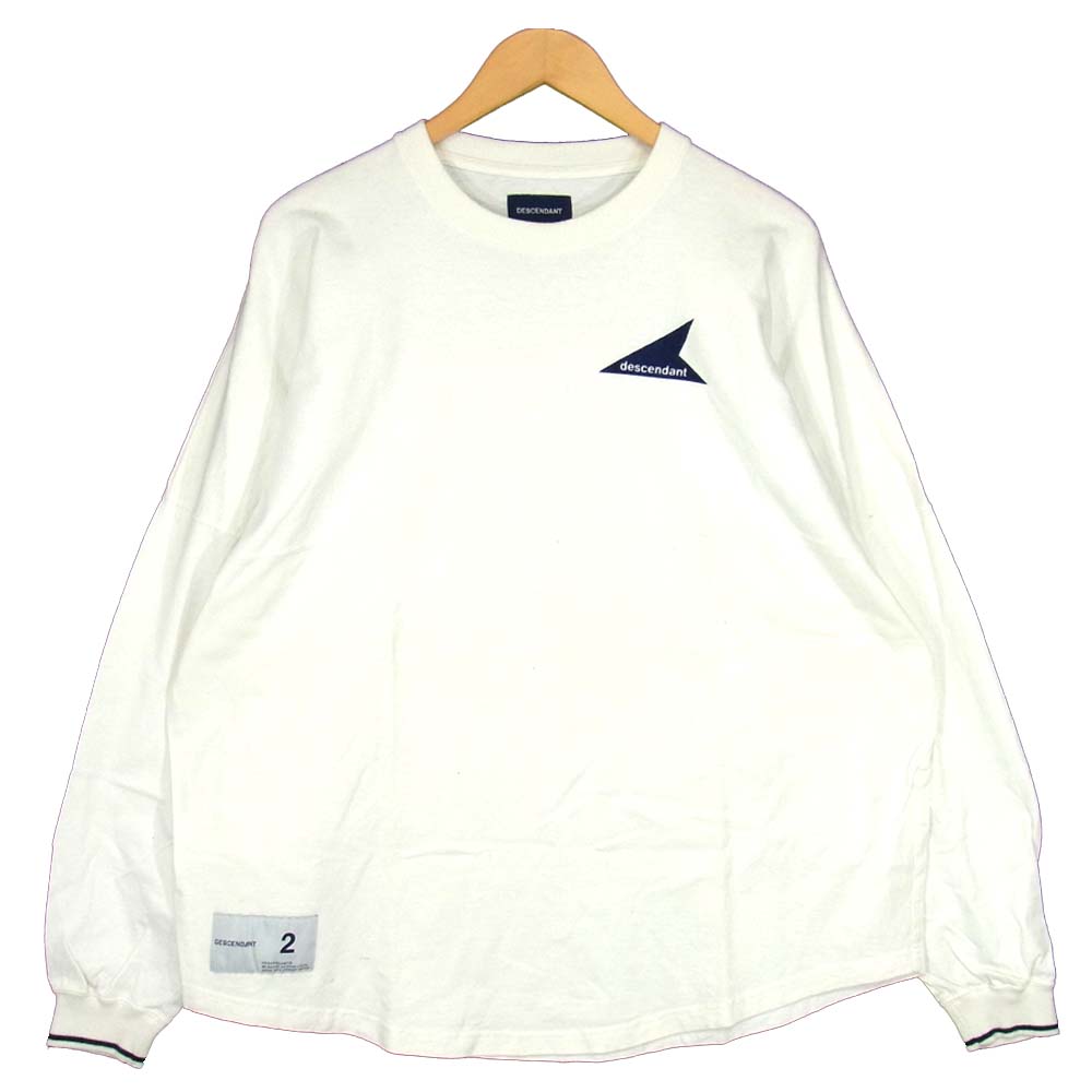 DESCENDANT ディセンダント 19SS CETUS JERSEY LS アーチロゴ カットソー ホワイト系 2【中古】