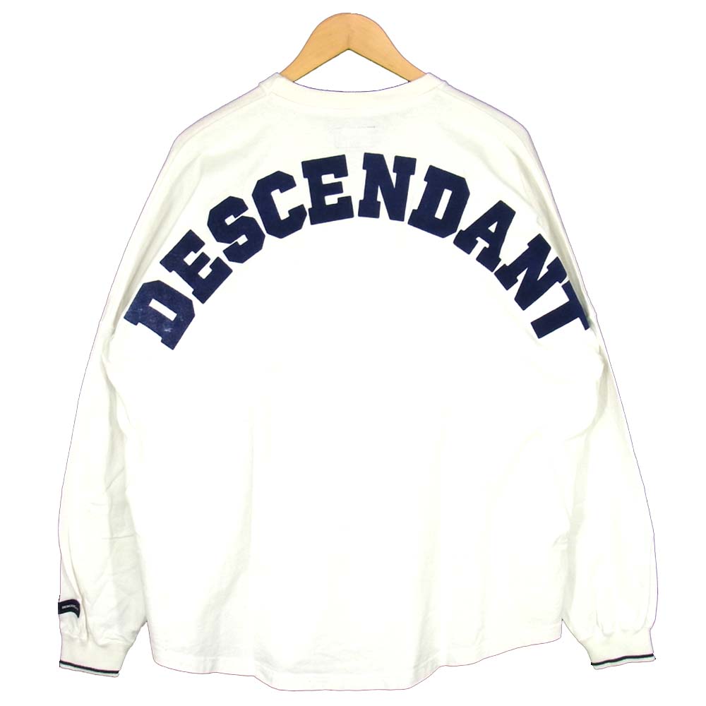 DESCENDANT ディセンダント 19SS CETUS JERSEY LS アーチロゴ カットソー ホワイト系 2【中古】