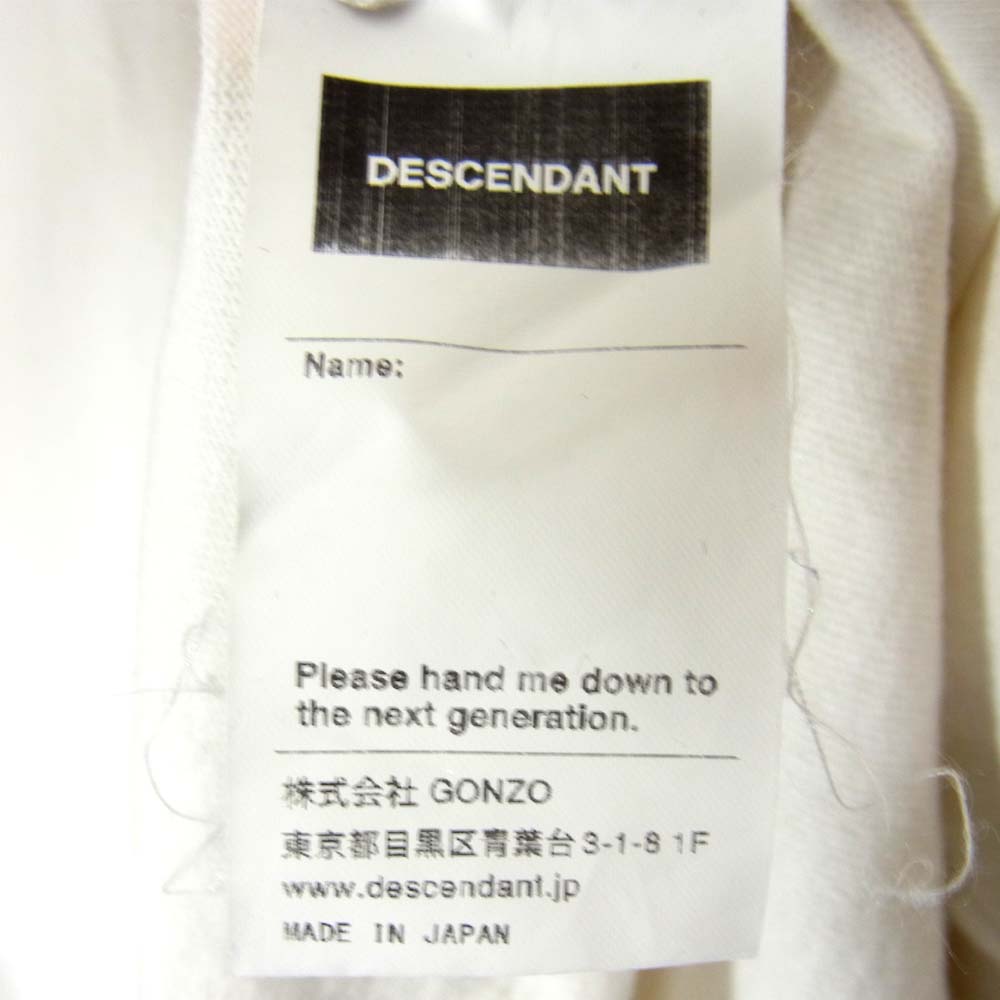 DESCENDANT ディセンダント 19SS CETUS JERSEY LS アーチロゴ カットソー ホワイト系 2【中古】