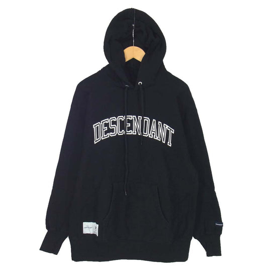 DESCENDANT ディセンダント アーチ ロゴ プリント プルオーバー パーカー ブラック系 2【中古】