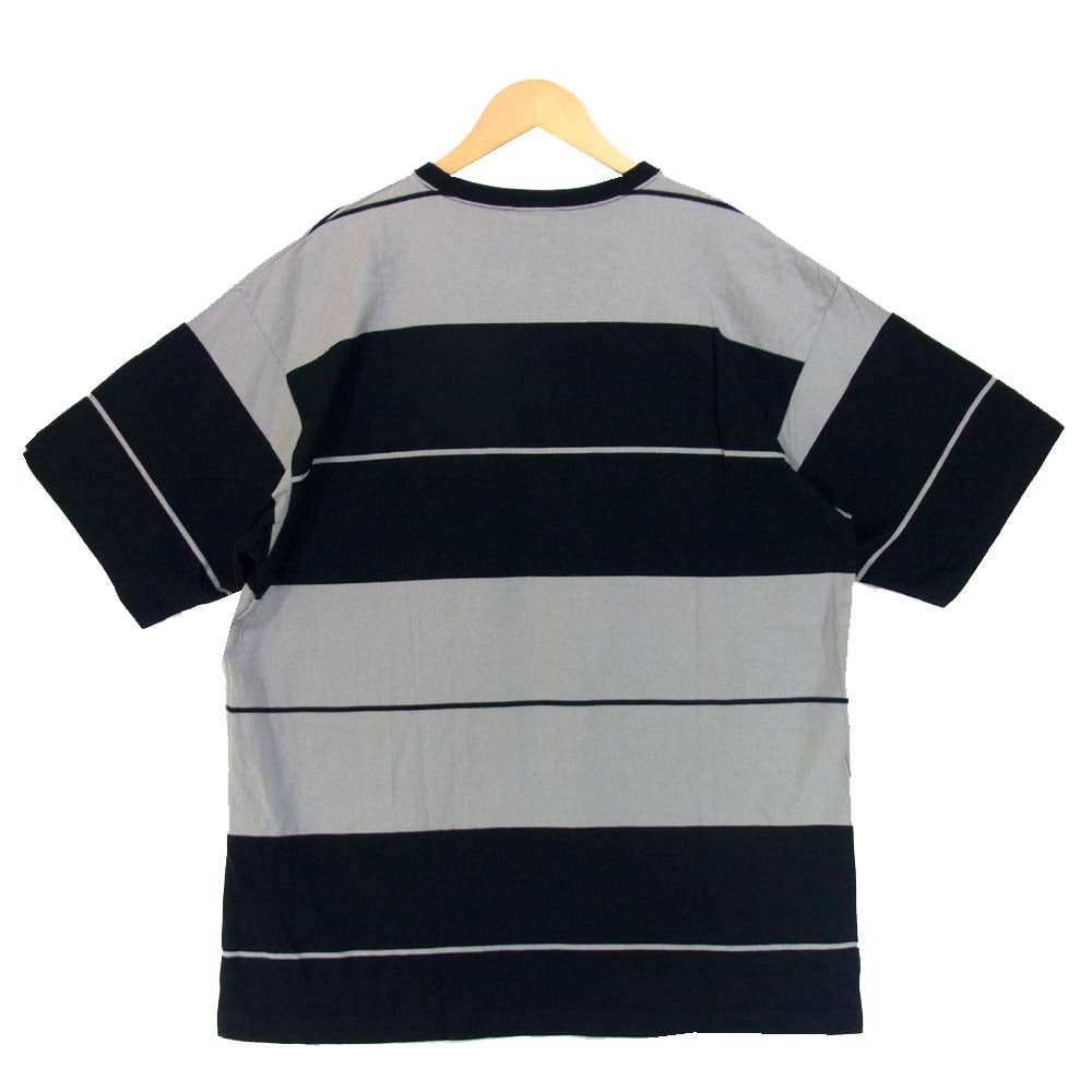 WTAPS ダブルタップス 19SS 191ATDT-CSM31 VATOS SS TEE ボーダー Tシャツ グレー×ブラック系 4【中古】