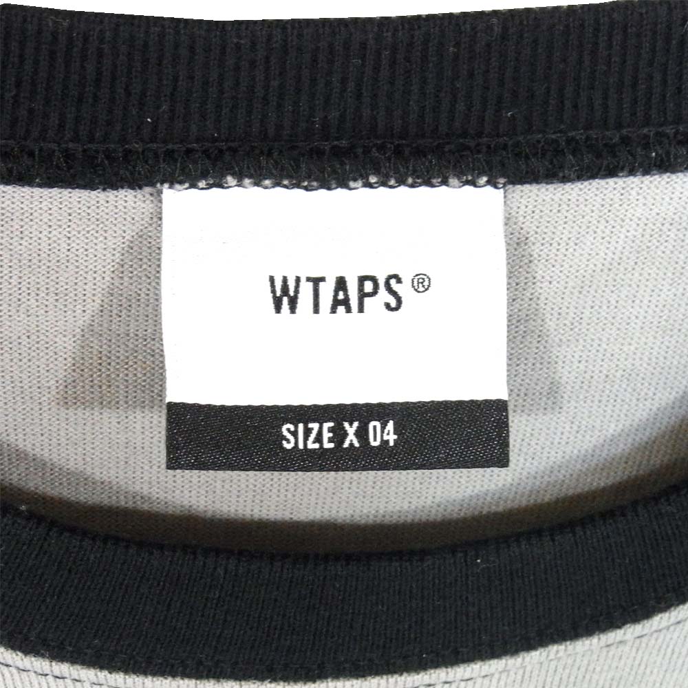 WTAPS ダブルタップス 19SS 191ATDT-CSM31 VATOS SS TEE ボーダー Tシャツ グレー×ブラック系 4【中古】