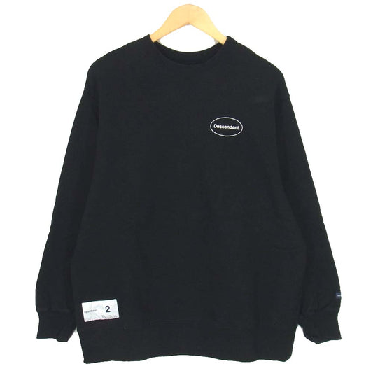 DESCENDANT ディセンダント 18AW オーバル クルーネック スウェット ブラック系 2【中古】