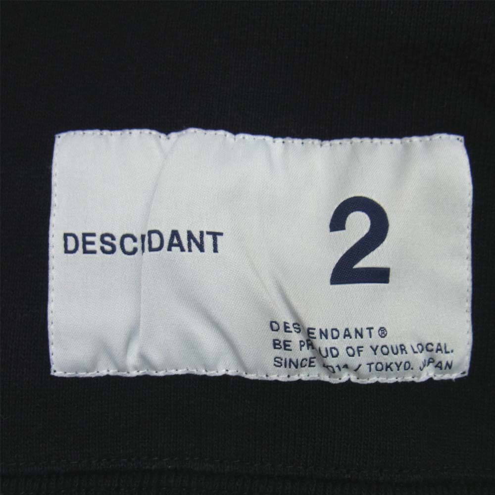DESCENDANT ディセンダント 18AW オーバル クルーネック スウェット ブラック系 2【中古】