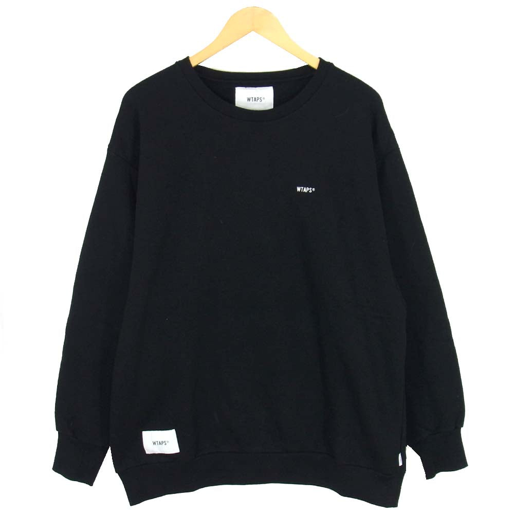 WTAPS ダブルタップス 19AW 192ATDT-CSM06 BLANK SWEATSHIRT ロゴ スウェット ブラック系 03【中古】