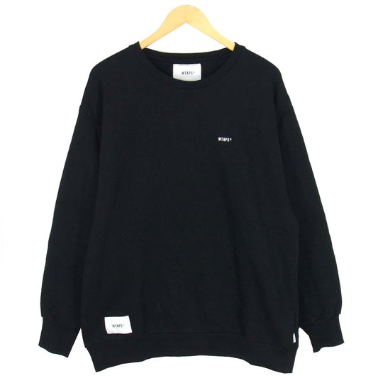 WTAPS ダブルタップス 19AW 192ATDT-CSM06 BLANK SWEATSHIRT ロゴ スウェット ブラック系 03【中古】