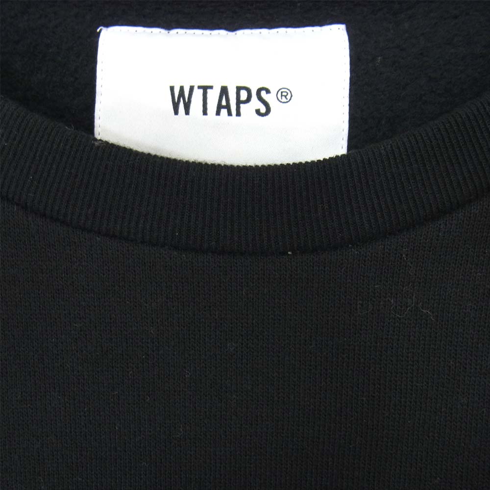 WTAPS ダブルタップス 19AW 192ATDT-CSM06 BLANK SWEATSHIRT ロゴ スウェット ブラック系 03【中古】