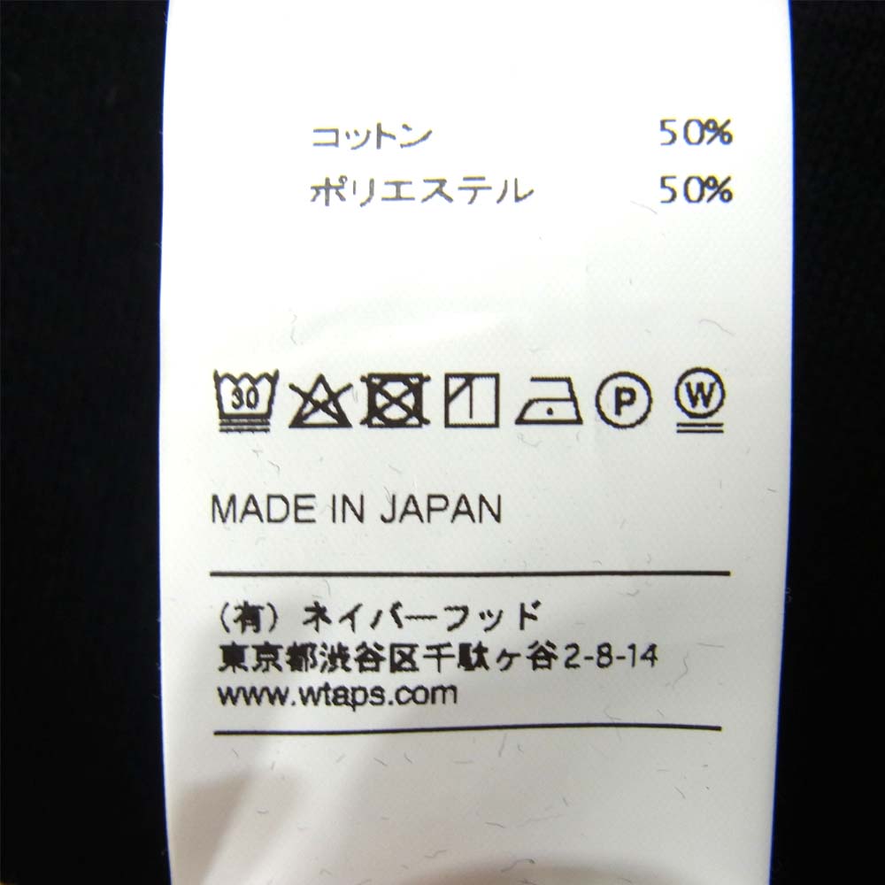 WTAPS ダブルタップス 19AW 192ATDT-CSM06 BLANK SWEATSHIRT ロゴ スウェット ブラック系 03【中古】