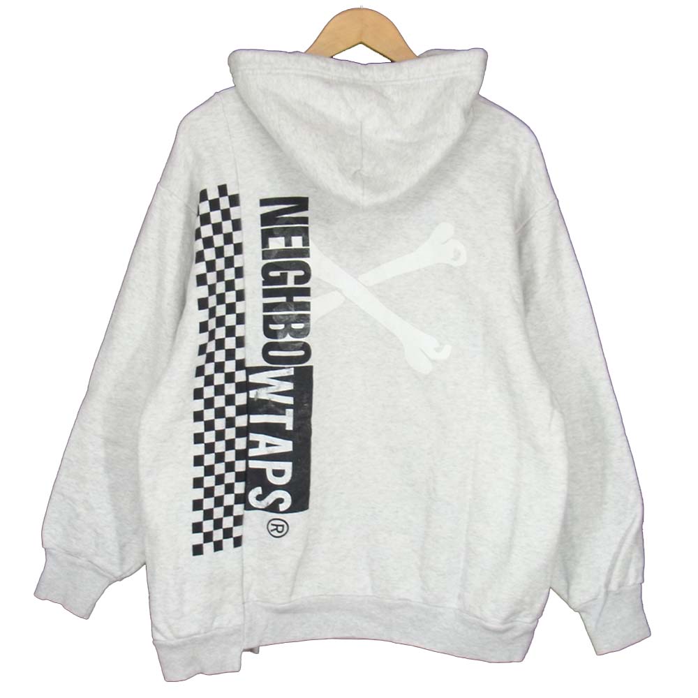 WTAPS ダブルタップス 19AW 192ATNHD-CSM03S NEIGHBORHOOD ネイバーフッド RIPPER HOODED クロスボーン プルオーバー パーカー グレー系 03【中古】