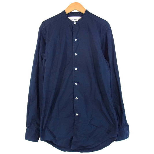 アップルツリーズ 436-7910757 TRAVELER SHIRT ノーカラー トラベラー シャツ ネイビー系 S【中古】