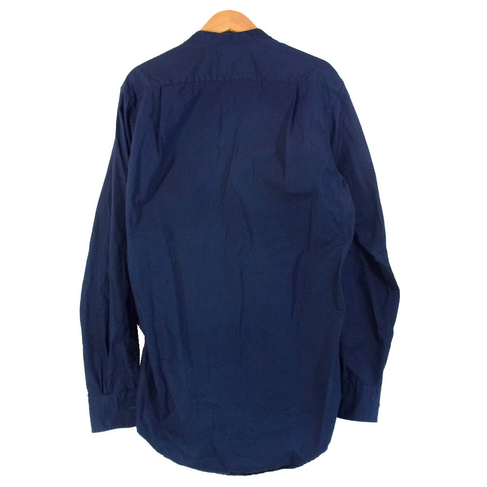 アップルツリーズ 436-7910757 TRAVELER SHIRT ノーカラー トラベラー シャツ ネイビー系 S【中古】