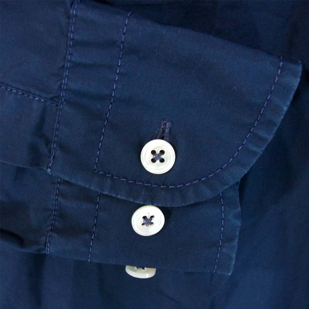 アップルツリーズ 436-7910757 TRAVELER SHIRT ノーカラー トラベラー シャツ ネイビー系 S【中古】