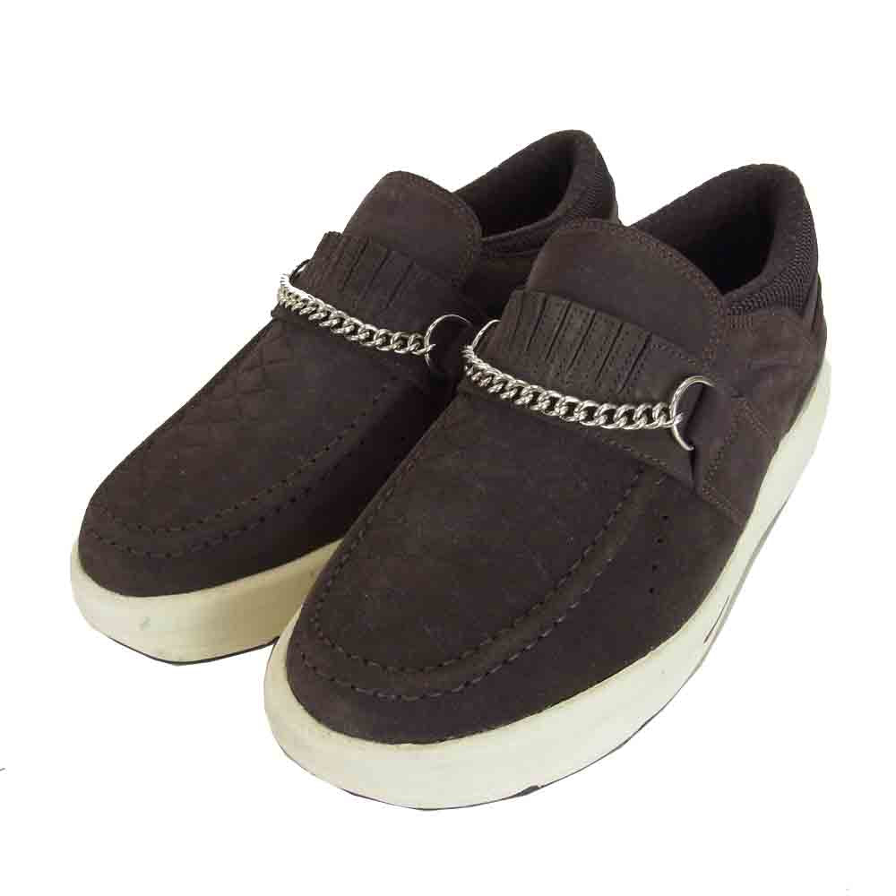 VISVIM ビズビム 未使用 WOLFE ウルフ チェーン付き スエード シューズ ブラウン系 9 1/2【美品】【中古】