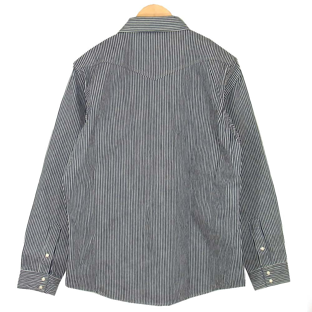 IRON HEART アイアンハート IHSH-07 12oz ヘビー ヒッコリー ウエスタン シャツ ネイビー系 XL【新古品】【未使用】【中古】