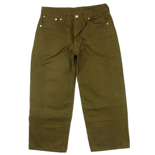 ANDFAMILYS アンドファミリー PT1910580-ADC シンチバック コットン ワーク パンツ 日本製 カーキ系 34【中古】