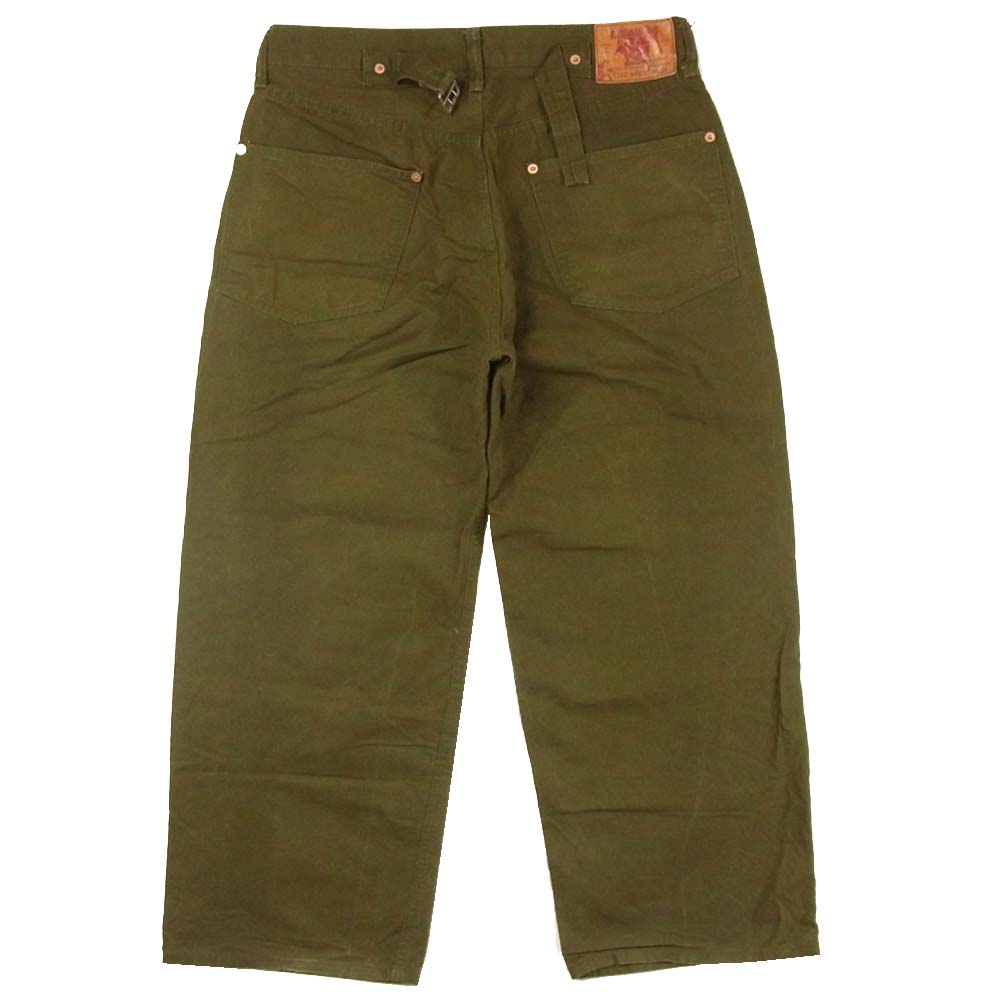 ANDFAMILYS アンドファミリー PT1910580-ADC シンチバック コットン ワーク パンツ 日本製 カーキ系 34【中古】