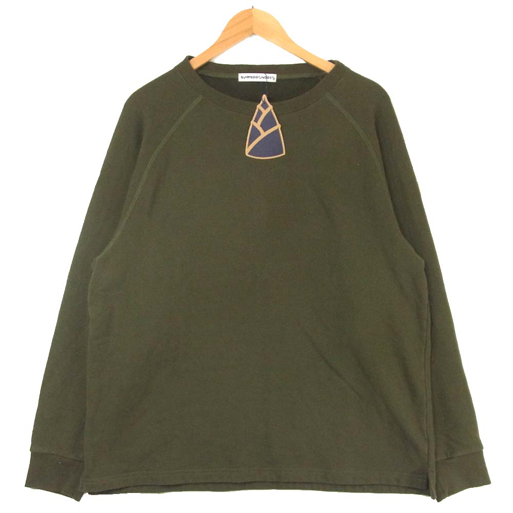 バンブーシュート USA COTTON CREW SWEAT コットン クルーネック スウェット カーキ系 L【中古】