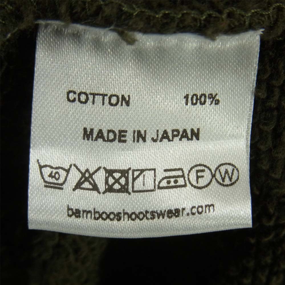 バンブーシュート USA COTTON CREW SWEAT コットン クルーネック スウェット カーキ系 L【中古】