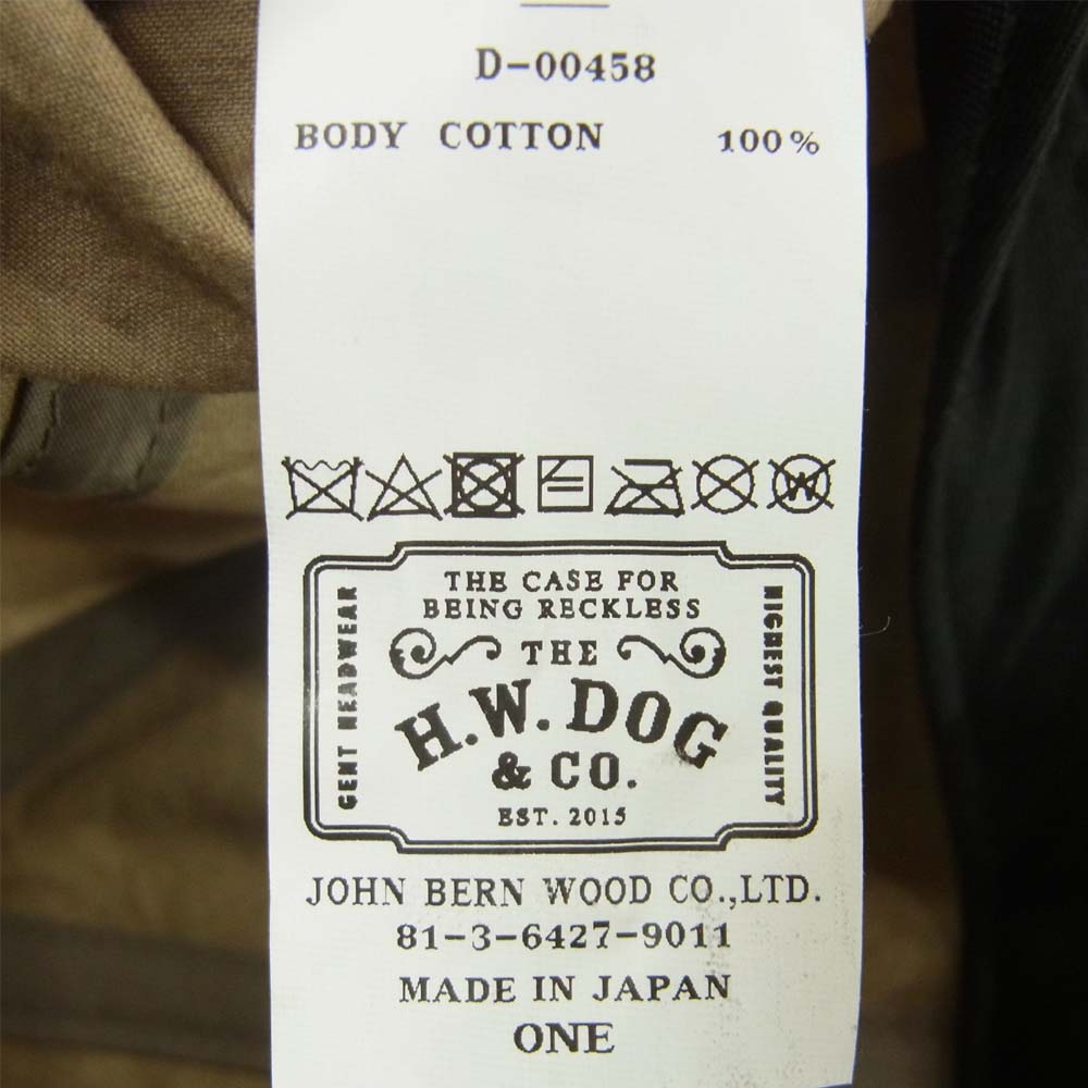 エイチダブリュードッグアンドコー D-00458 Wash Gas CAP ベージュ系【新古品】【未使用】【中古】