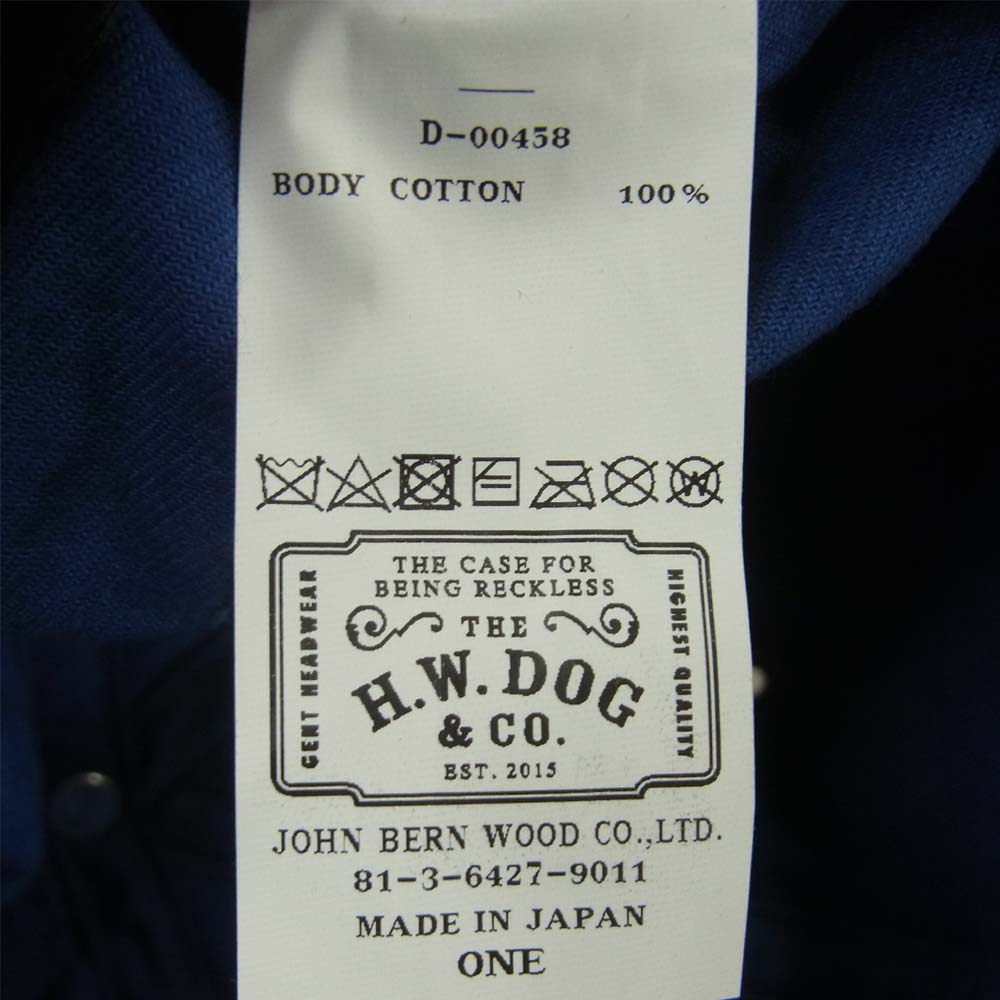 エイチダブリュードッグアンドコー D-00458 Wash Gas CAP キャップ ブルー系【新古品】【未使用】【中古】