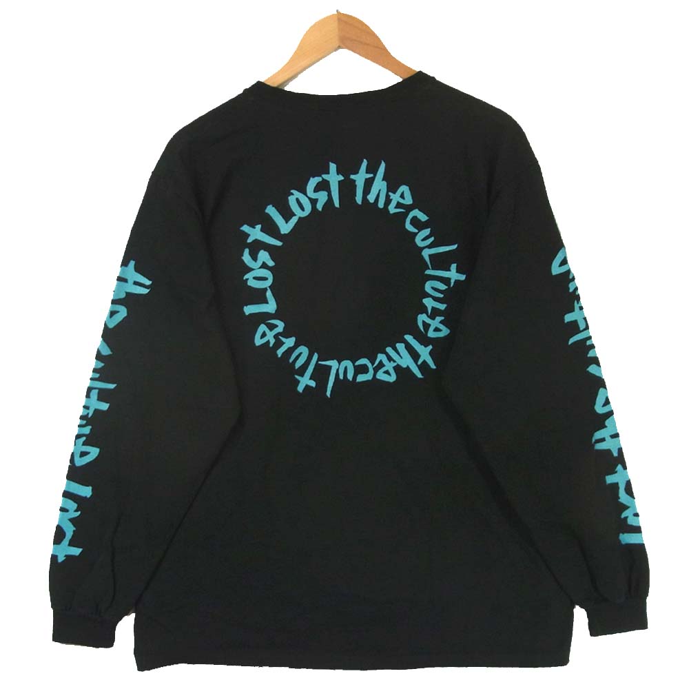 サイコム 7DAYS ロングスリーブ 長袖 Tシャツ コットン 日本製 ブラック系 L【美品】【中古】