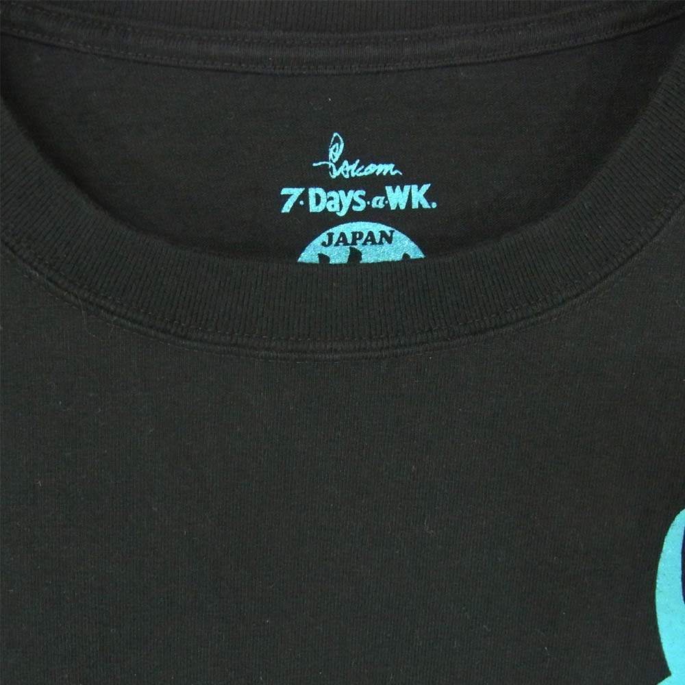 サイコム 7DAYS ロングスリーブ 長袖 Tシャツ コットン 日本製 ブラック系 L【美品】【中古】