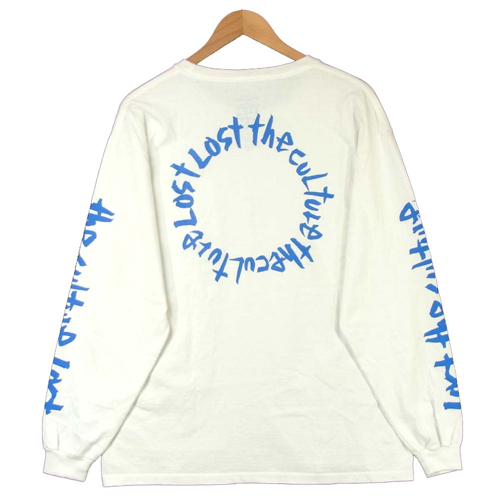 サイコム 7DAYS ロングスリーブ 長袖 Tシャツ コットン 日本製 ホワイト系 L【美品】【中古】