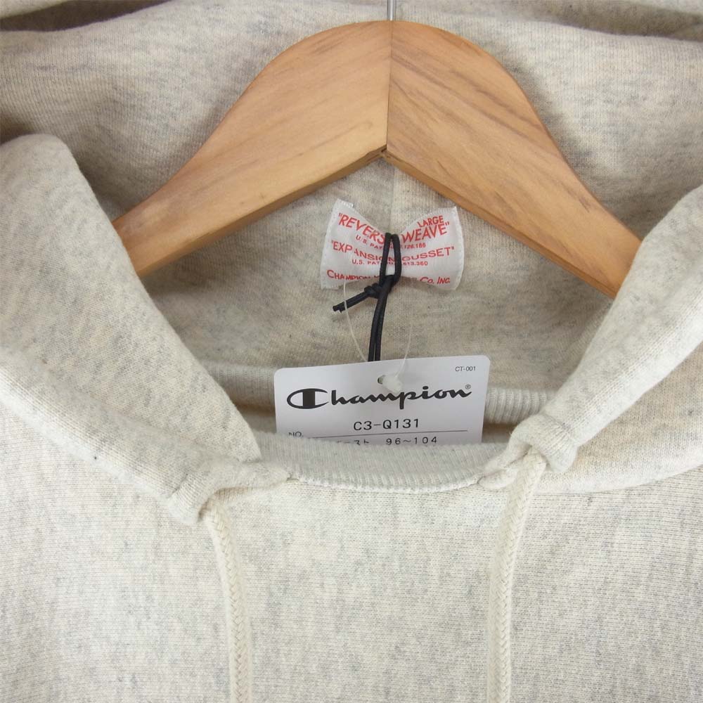 Champion チャンピオン 20AW C3-Q131 リバースウィーブ アフター フーディー True to Archives 後付け シルバーグレー L【新古品】【未使用】【中古】