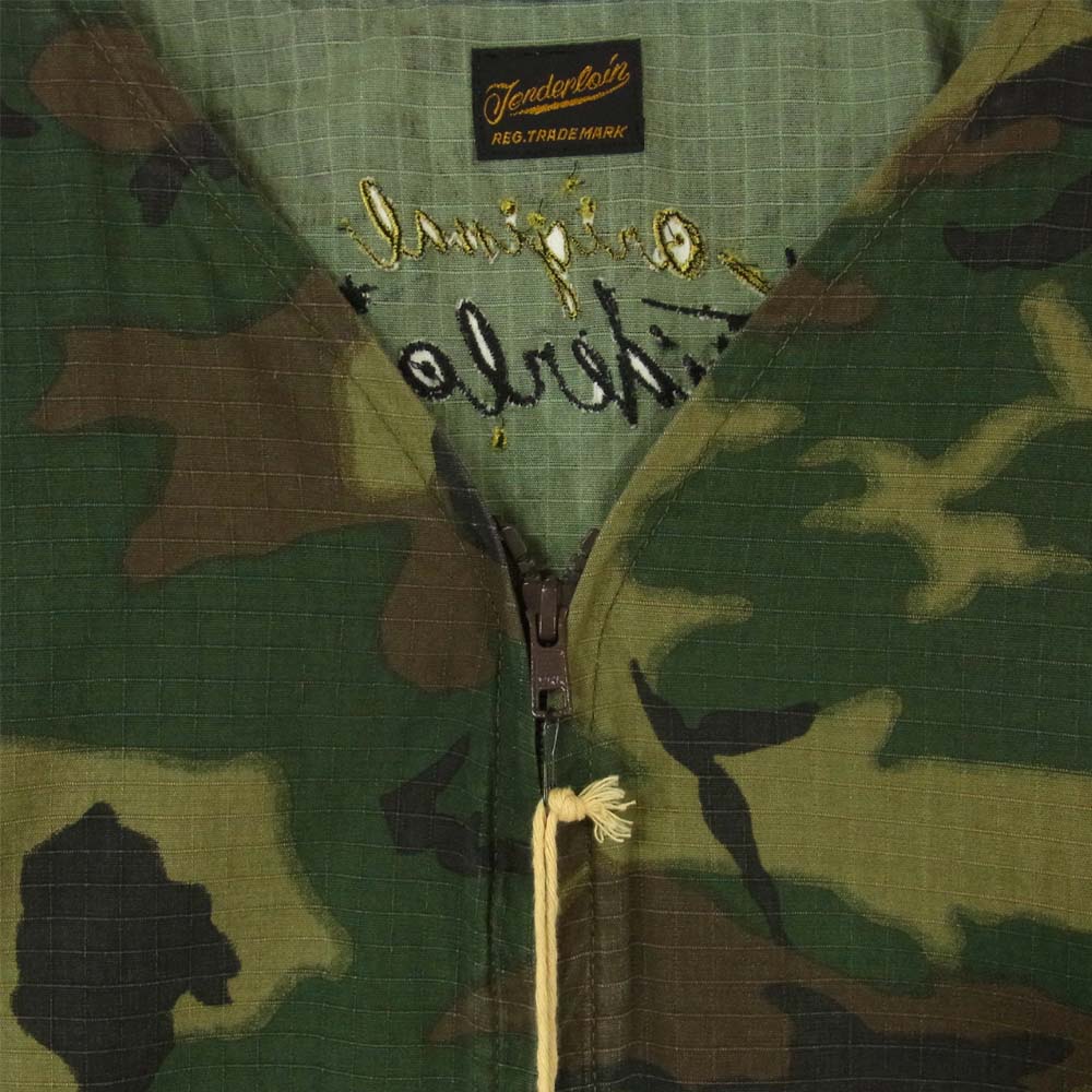 TENDERLOIN テンダーロイン T-ZIP UP WORK JKT U ジップ アップ ワークジャケット CAMO グリーン系 M【新古品】【未使用】【中古】