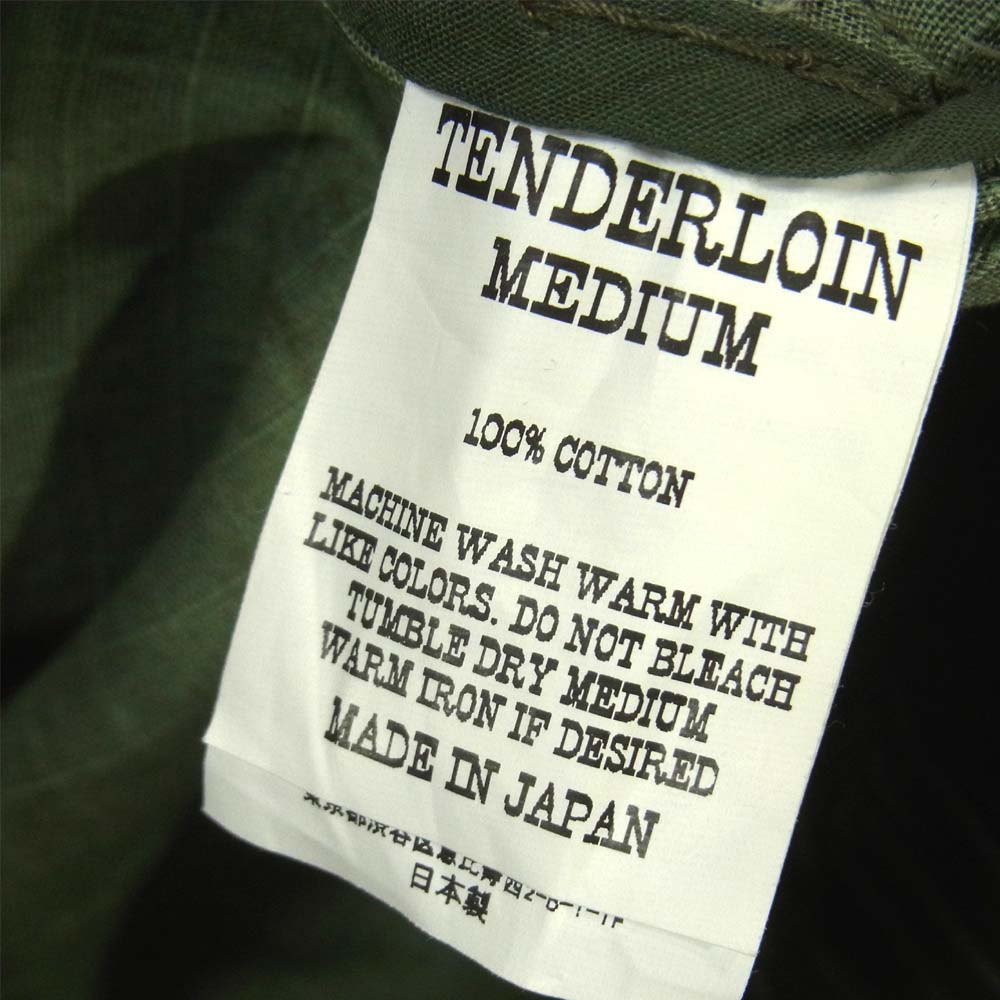 TENDERLOIN テンダーロイン T-ZIP UP WORK JKT U ジップ アップ ワークジャケット CAMO グリーン系 M【新古品】【未使用】【中古】