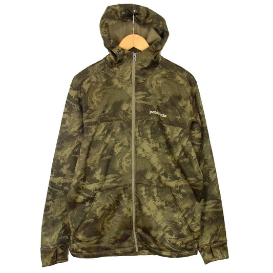 patagonia パタゴニア 29832FA14 迷彩 カモフラ スロープスタイル フーディ カーキ系 S【美品】【中古】