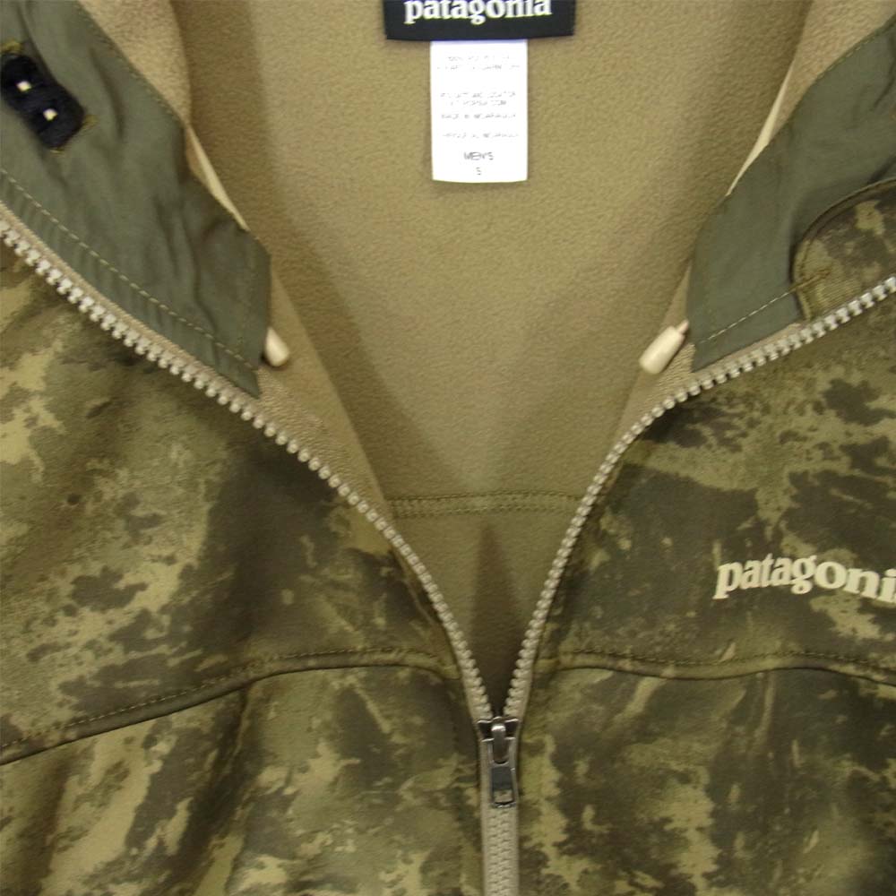 patagonia パタゴニア 29832FA14 迷彩 カモフラ スロープスタイル フーディ カーキ系 S【美品】【中古】