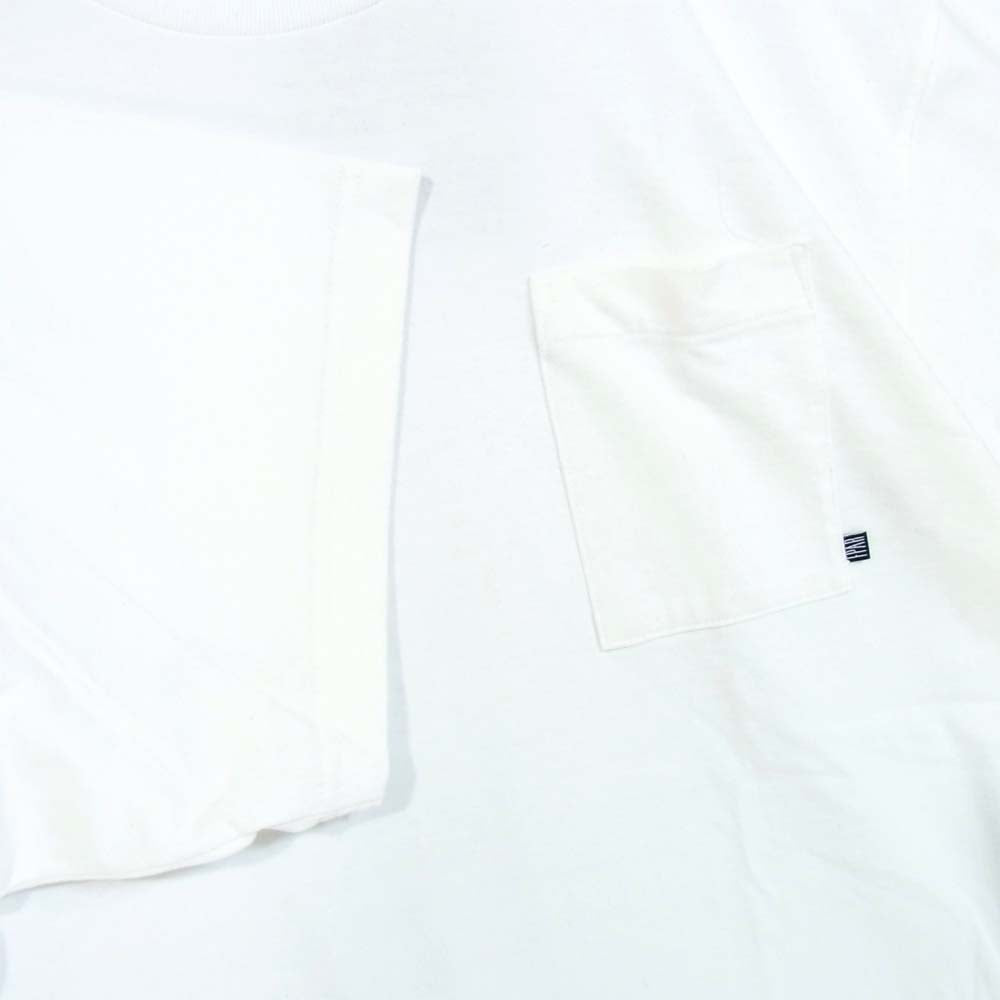 エフピーエーアール forty percents against rights 191atfp-csm11 バックプリント ポケットTシャツ ホワイト系 L【新古品】【未使用】【中古】