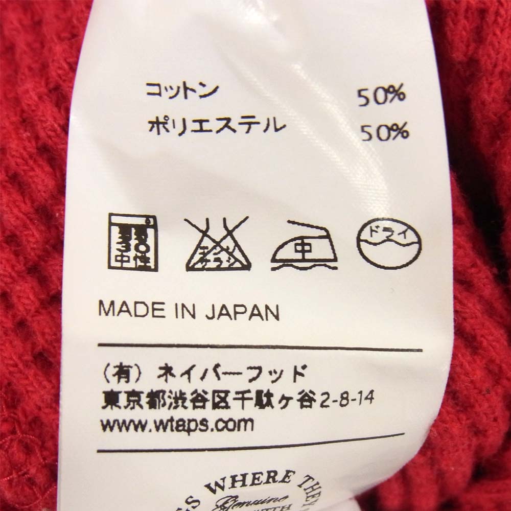 WTAPS ダブルタップス サーマル カットソー レッド系 S【中古】