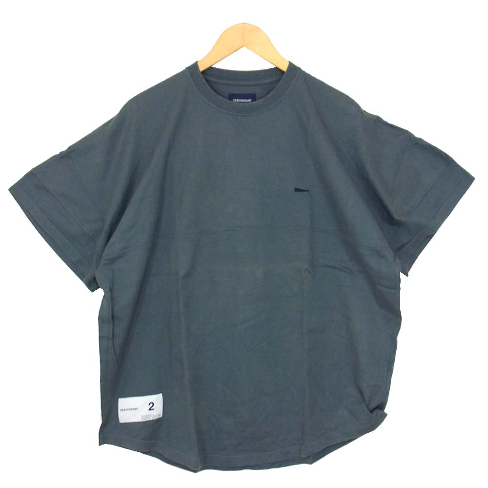 DESCENDANT ディセンダント 胸刺繍 半袖 クルーネック Tシャツ グレー系 2【中古】