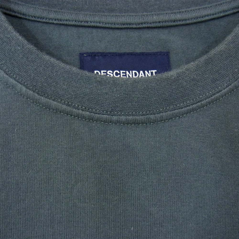 DESCENDANT ディセンダント 胸刺繍 半袖 クルーネック Tシャツ グレー系 2【中古】