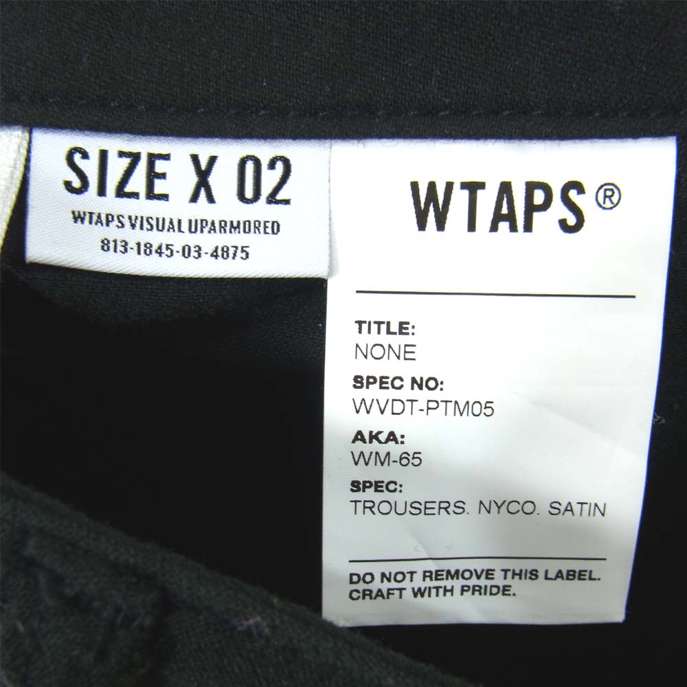 WTAPS ダブルタップス WVDT-PTM05 19SS TROUSERS NYCO SATIN カーゴパンツ ブラック系 02【中古】