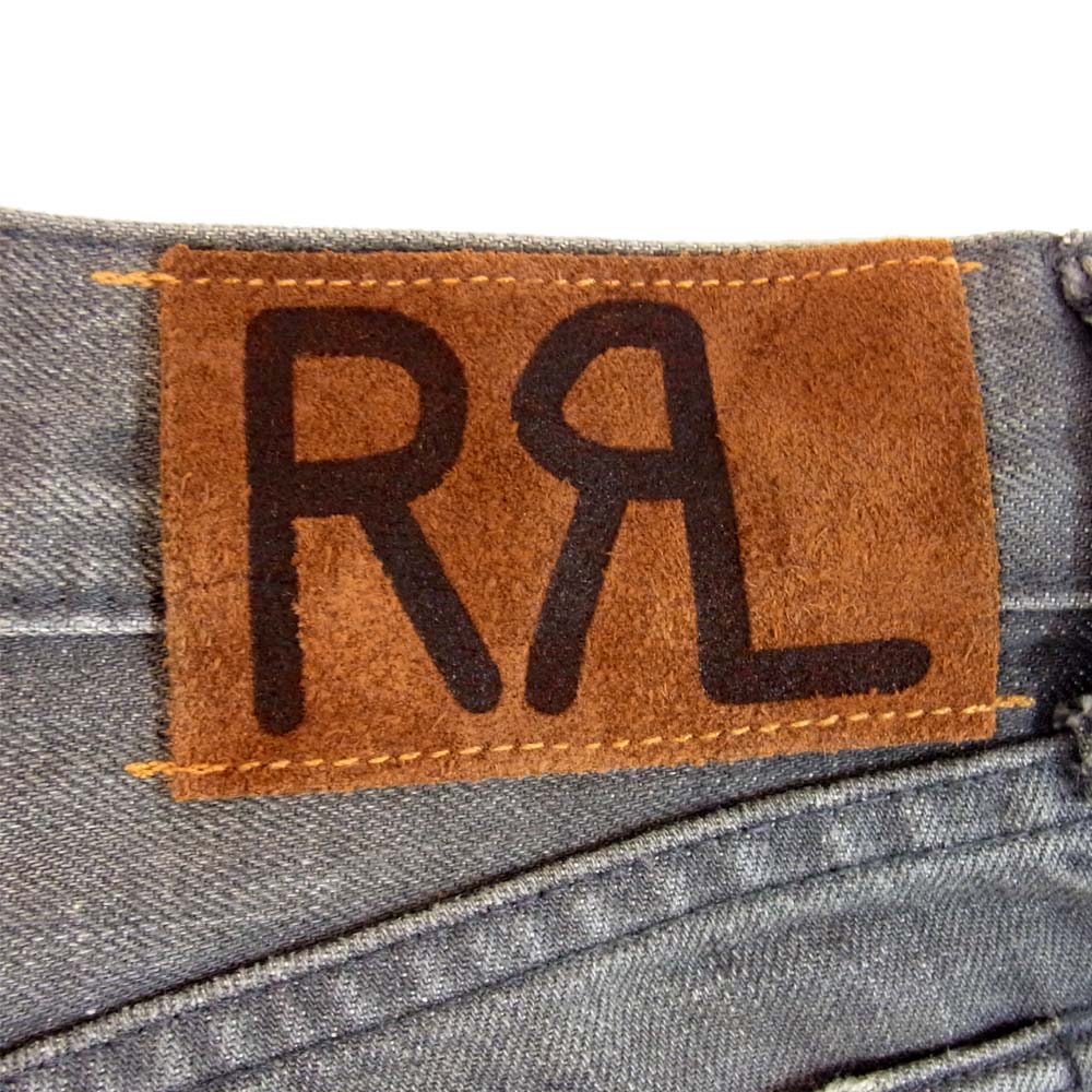 RRL ダブルアールエル USA製 国内正規品 R41RB06 SLIM FIT デニムパンツ ストーングレー ブラック系 28【中古】