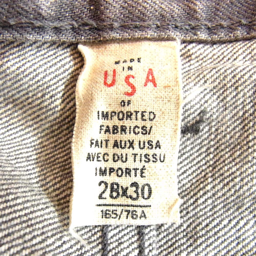 RRL ダブルアールエル USA製 国内正規品 R41RB06 SLIM FIT デニムパンツ ストーングレー ブラック系 28【中古】