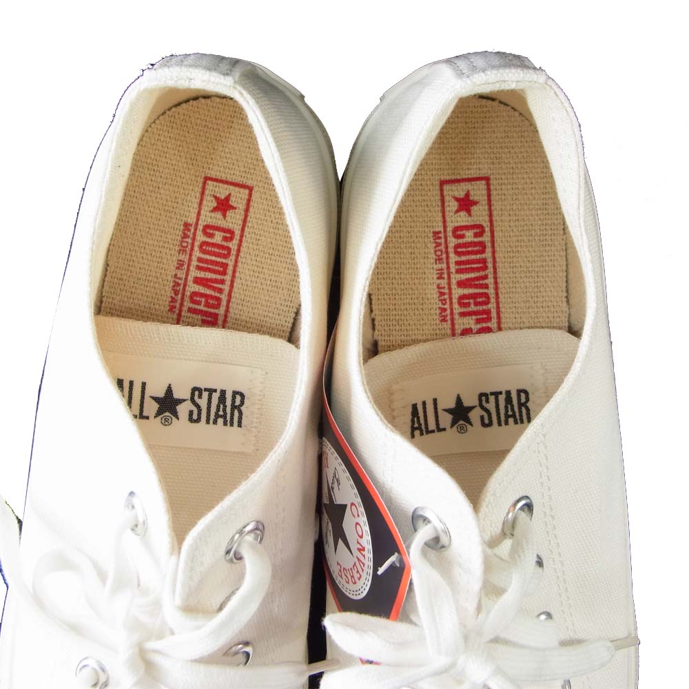 CONVERSE コンバース CANVAS AS J OX キャンバス  ローカット ホワイト ホワイト系 26.5㎝【新古品】【未使用】【中古】