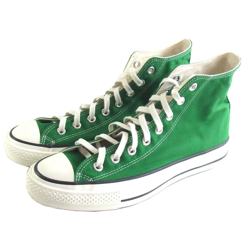 CONVERSE コンバース CANVAS AS J HI キャンバス ハイカット グリーン グリーン系 26.5㎝【美品】【中古】