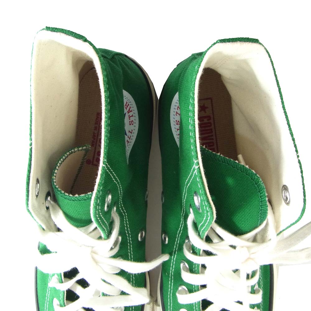 CONVERSE コンバース CANVAS AS J HI キャンバス ハイカット グリーン グリーン系 26.5㎝【美品】【中古】