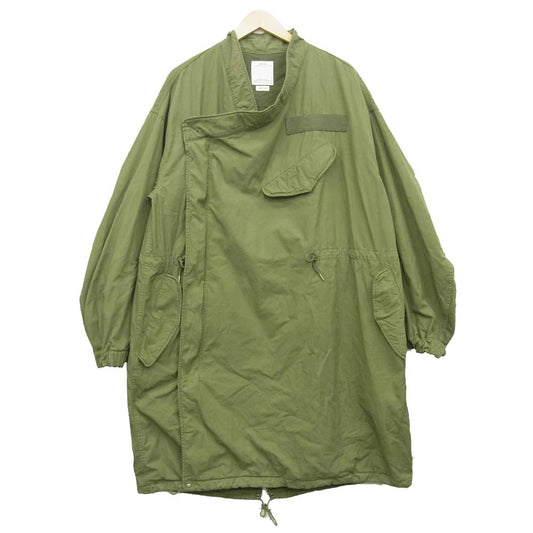 VISVIM ビズビム 120205013012 未使用品 CHAMDO FISHTAIL PARKA 泥染め加工 ミリタリー ジャケット カーキ系 1【極上美品】【中古】