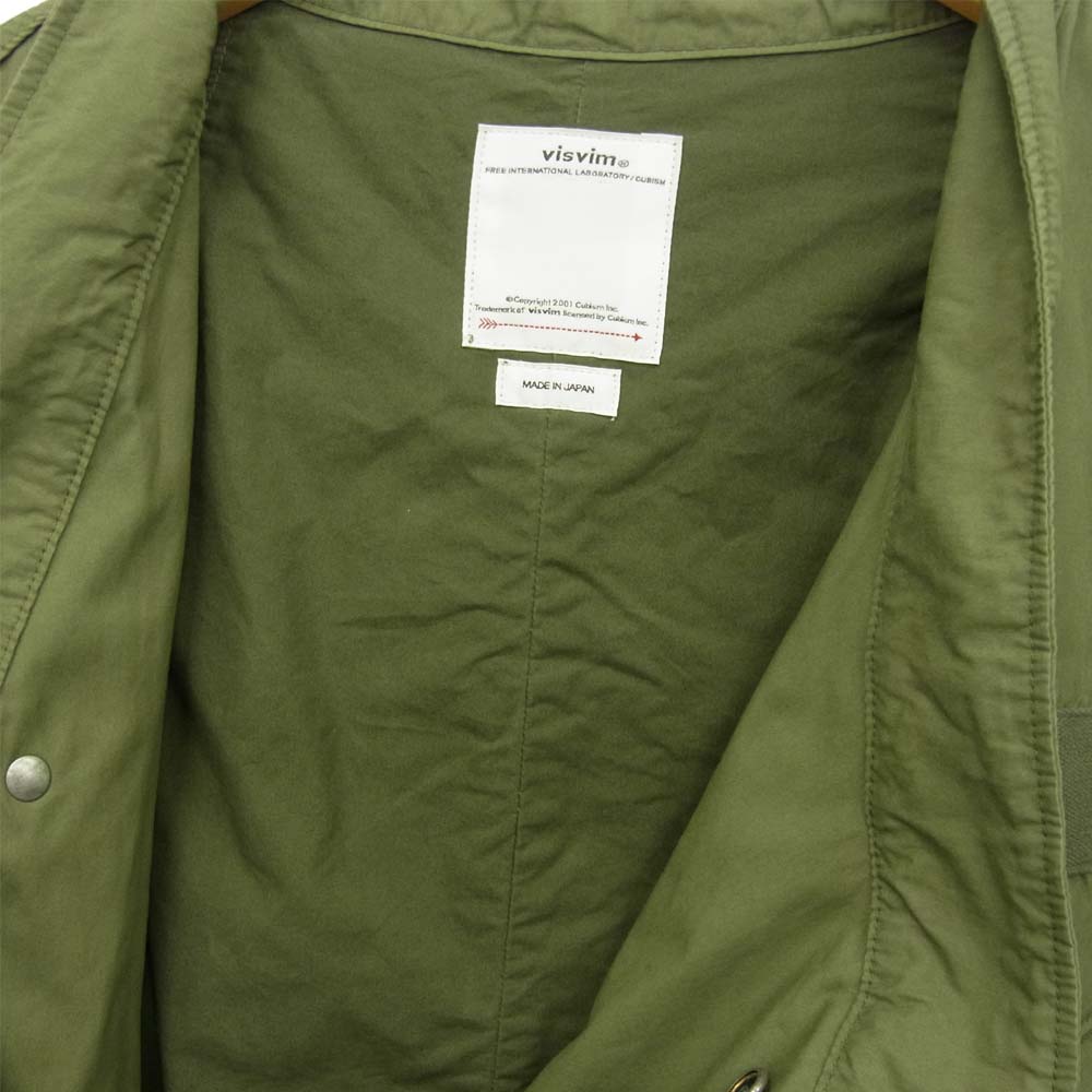 VISVIM ビズビム 120205013012 未使用品 CHAMDO FISHTAIL PARKA 泥染め加工 ミリタリー ジャケット カーキ系 1【極上美品】【中古】