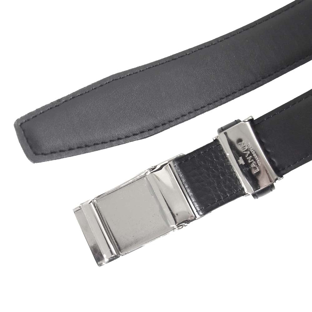 LANVIN ランバン COLLECTION レザー ベルト ブラック系【美品】【中古】