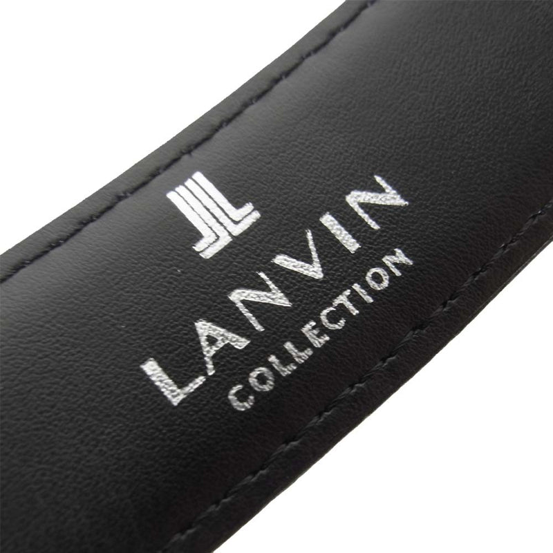 LANVIN ランバン COLLECTION レザー ベルト ブラック系【美品】【中古】