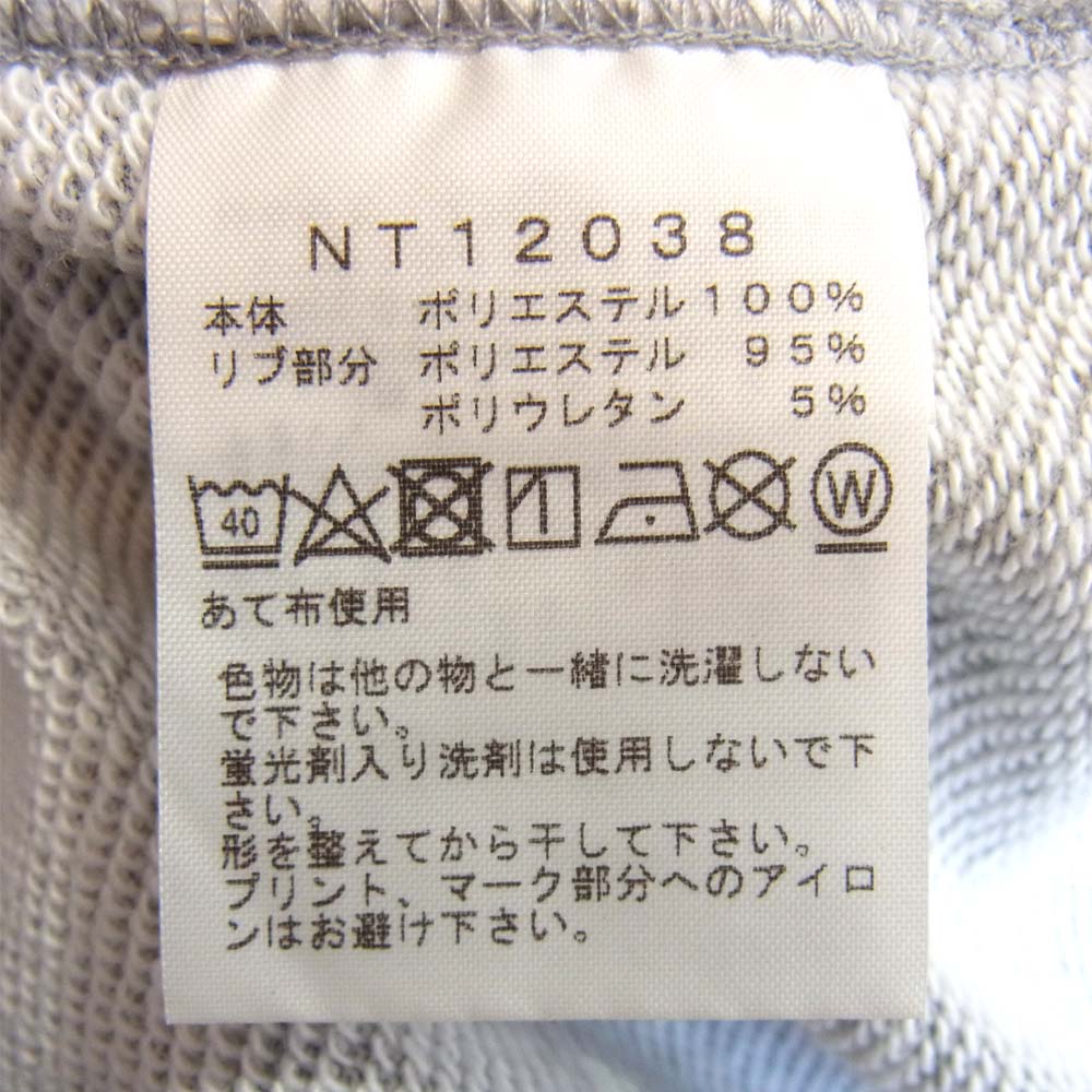 THE NORTH FACE ノースフェイス NT62038 Square Logo FullZip スクエアロゴ スウェット グレー系 XL【美品】【中古】