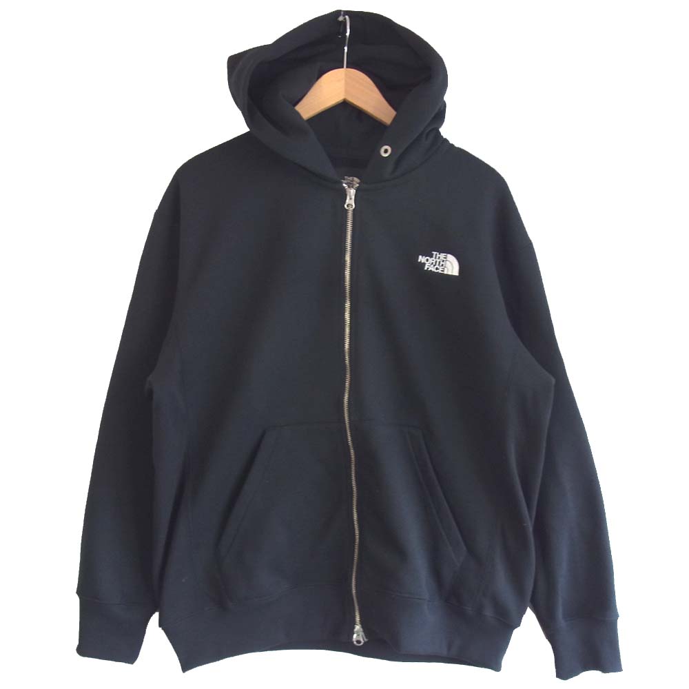 THE NORTH FACE ノースフェイス NT12038 HEATHER LOGO CREW  ヘザーロゴ クルーネック スウェット ブラック系 XL【美品】【中古】