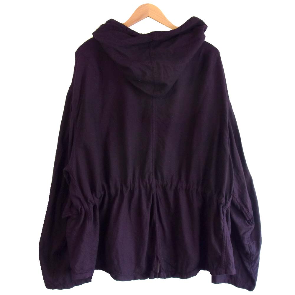 ANN DEMEULEMEESTER アンドゥムルメステール 352-01-49019 OH-80 OR-37 ウール フード ジャケット パープル系 XXS【中古】
