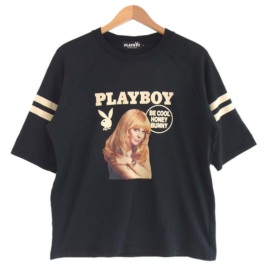 HYSTERIC GLAMOUR ヒステリックグラマー 12191CT01 MISS ERIKA TOTH 五分袖 Tシャツ ブラック系 L【中古】